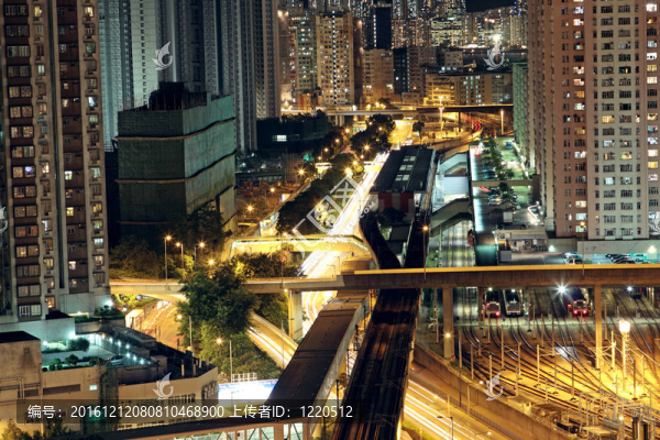 香港市中心的夜晚