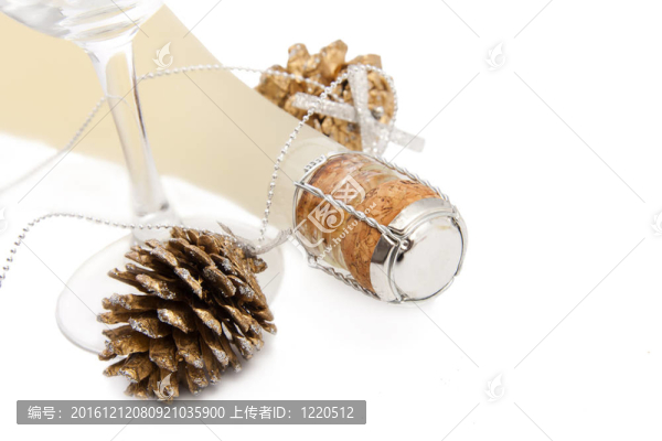 慶祝圣誕節(jié)的香檳
