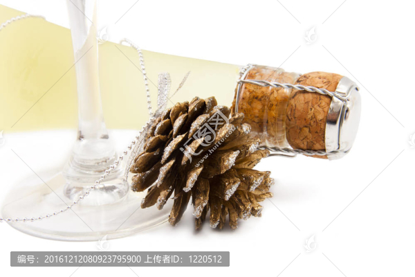 慶祝圣誕節(jié)的香檳