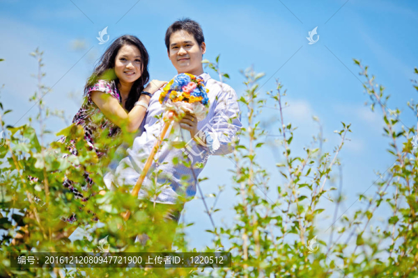 美麗的草原夫婦肖像