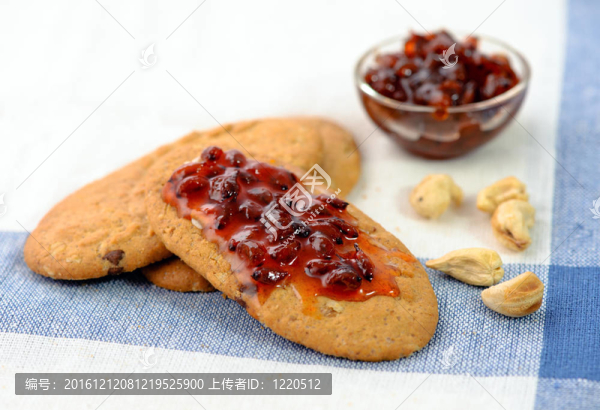 果醬糕點(diǎn)。淺深焦