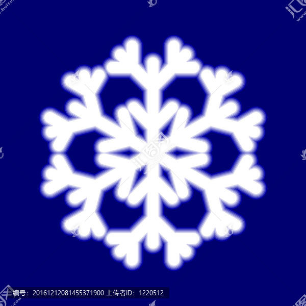 美麗發(fā)光雪花。