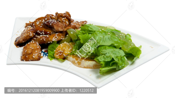 醬汁雞塊配沙拉