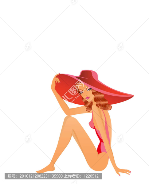 海灘上的少女