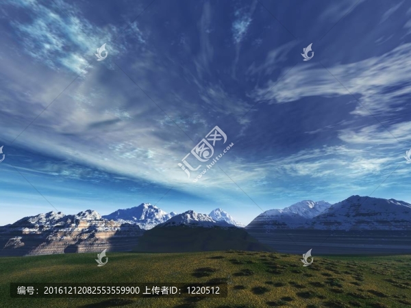 高山之上的風(fēng)暴天空