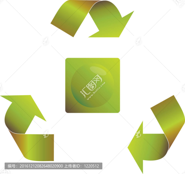 用圓形按鈕回收箭頭