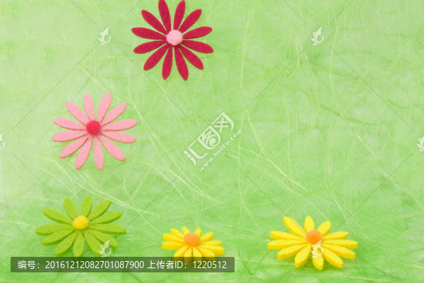 春天的背景。綠色劍麻背景的花。
