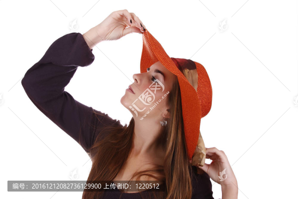 橙色的帽子