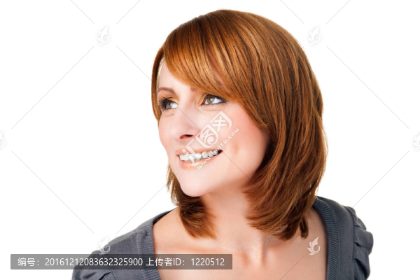 完美的女人在彩色背景