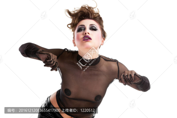 性感的搖滾女孩酷妝