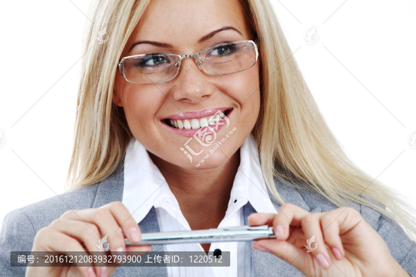 戴眼鏡的商業(yè)女性