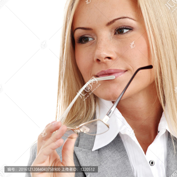戴眼鏡的商業(yè)女性