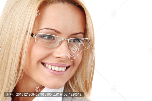 戴眼鏡的商業(yè)女性