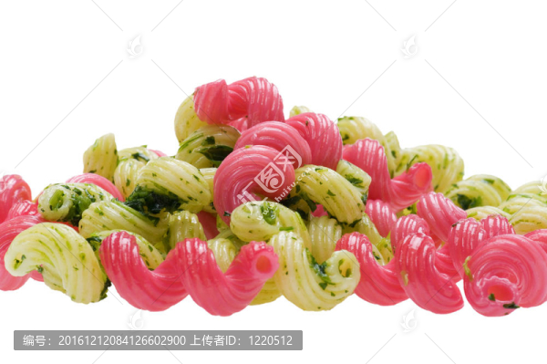 通心粉在白色