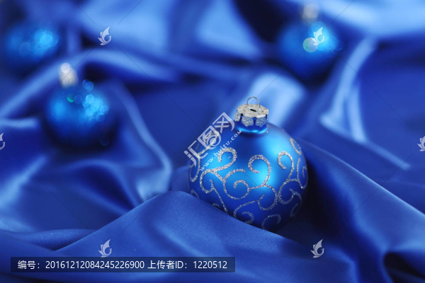 藍(lán)色的圣誕卡