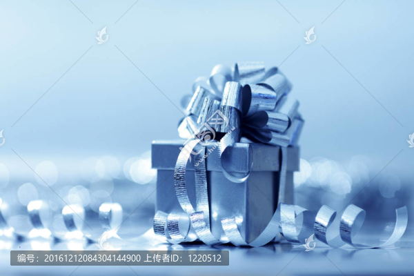 藍(lán)色的圣誕卡
