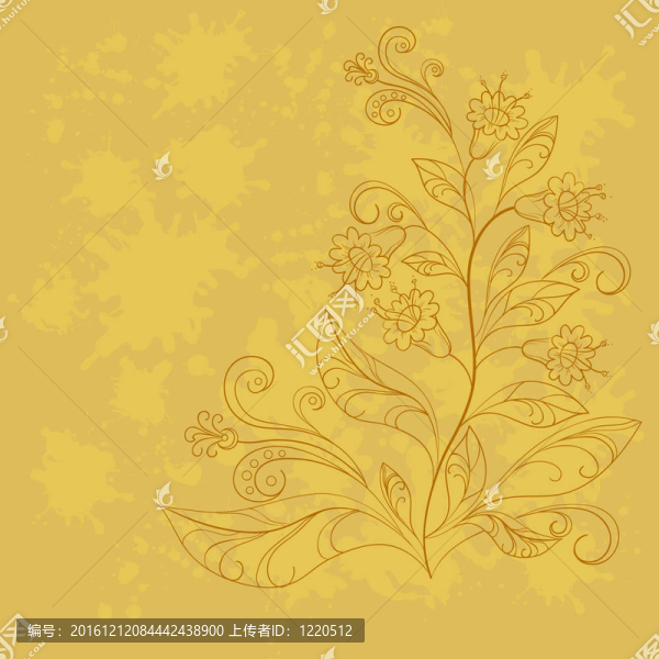 背景與花的輪廓