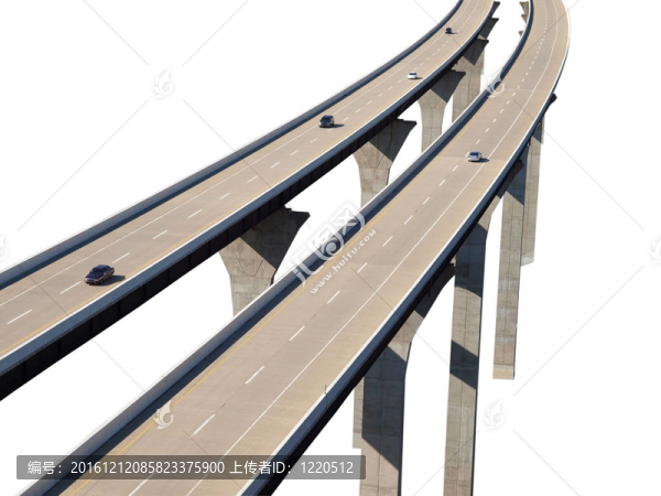 高速公路橋梁與汽車隔離