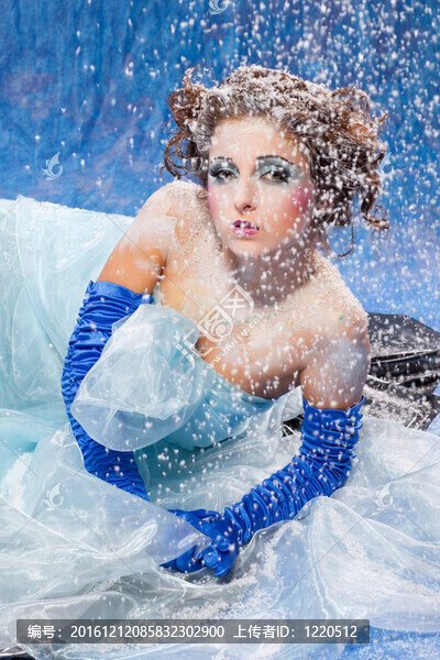 美麗的女孩像Snow,White