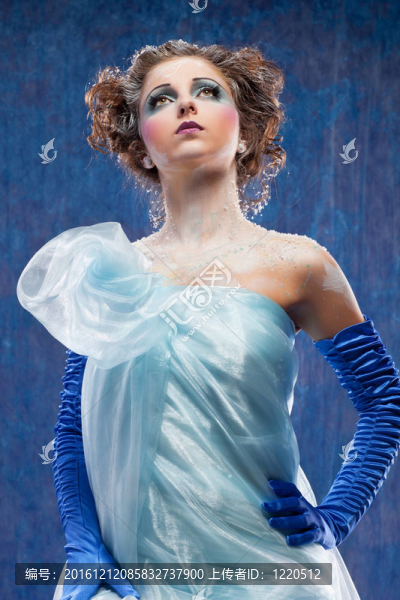 美麗的女孩像Snow,White