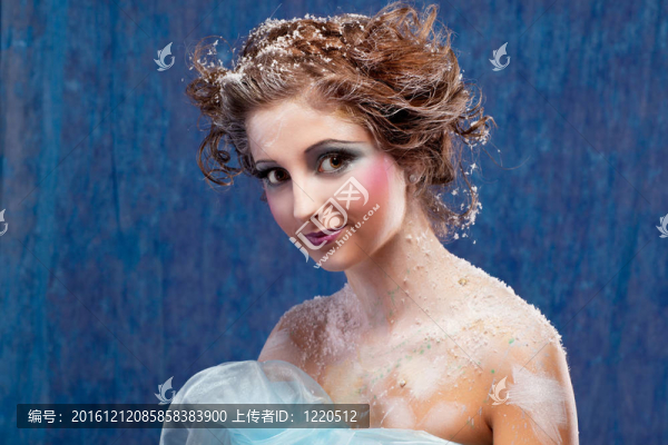 美麗的女孩像Snow,White