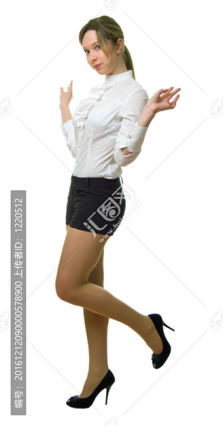 穿白襯衫的女孩