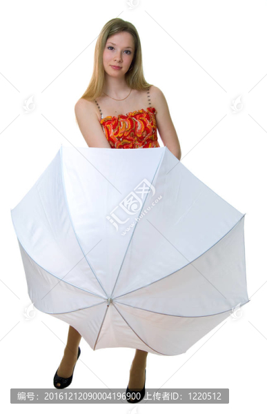 帶傘的小女孩