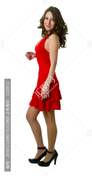 穿紅衣服的女人