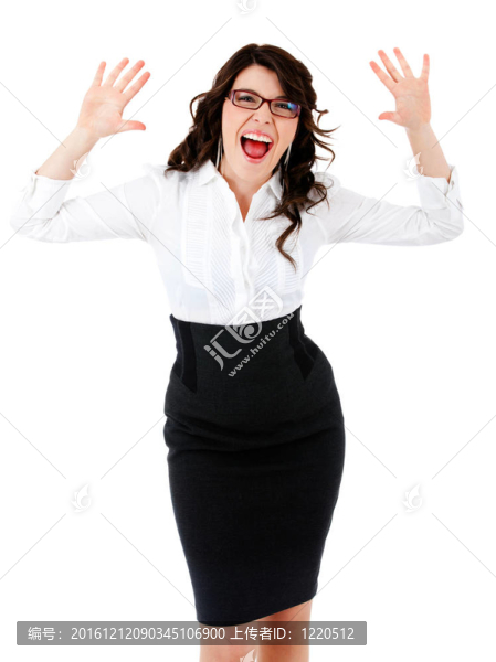 驚訝的女商人