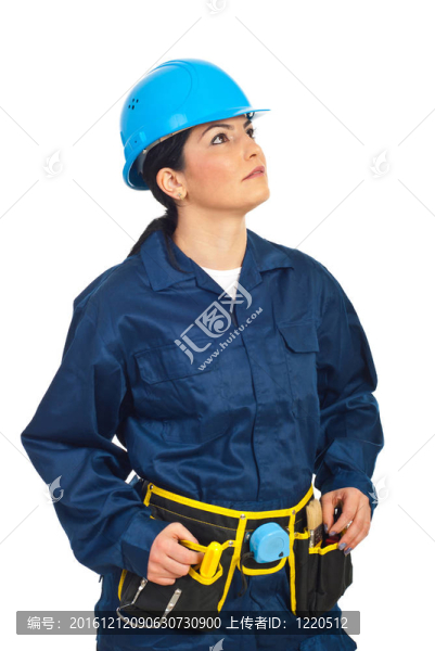 建筑婦女仰視