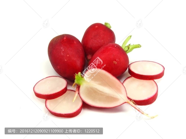 新鮮的蘿卜在白色背景