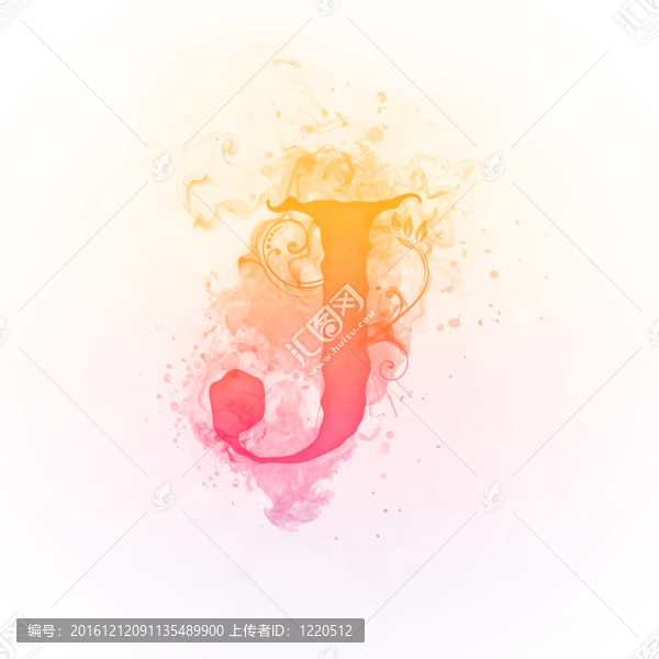 陽光漩渦字母J