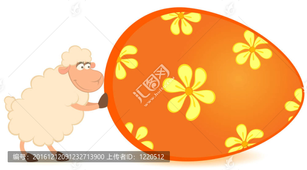 彩色蛋復(fù)活羊。