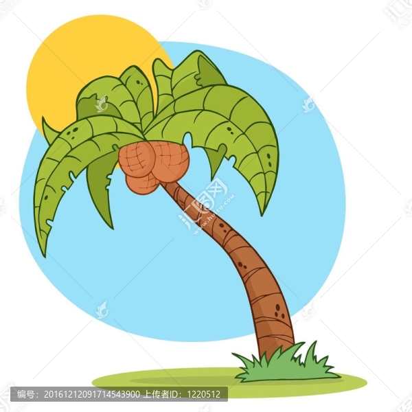 卡通棕櫚三