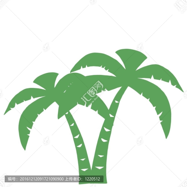 綠棕櫚三剪影
