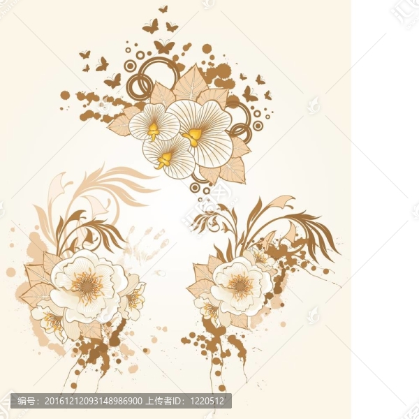 美麗的花朵和斑點(diǎn)
