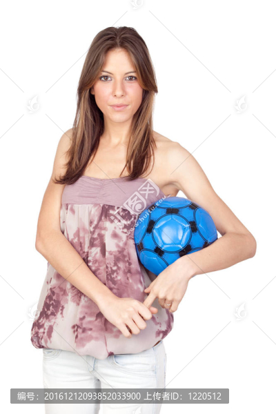 漂亮的足球女孩