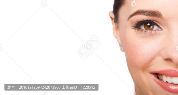 美女半邊臉