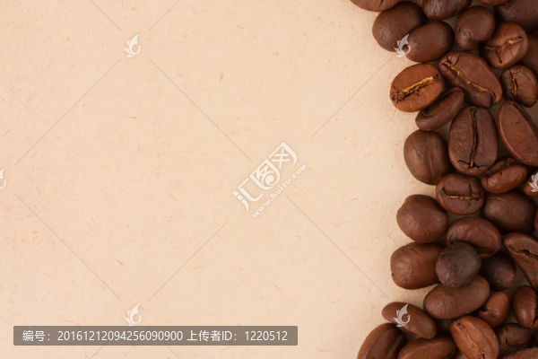 老紙背景咖啡豆