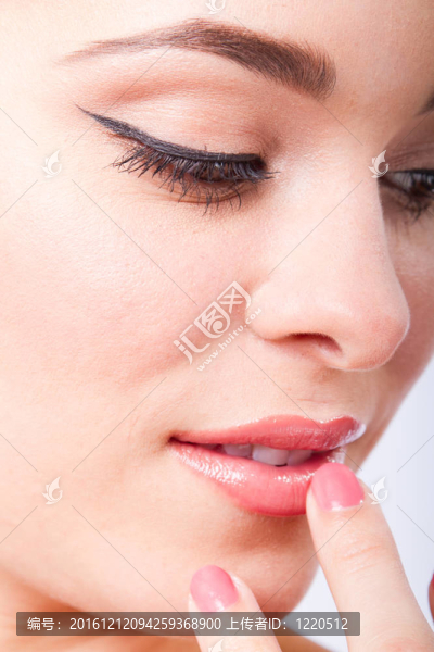 美麗的女人特寫鏡頭