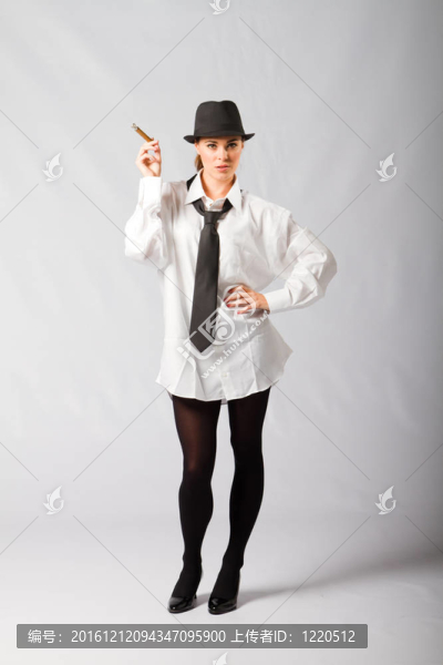 美麗的女模特