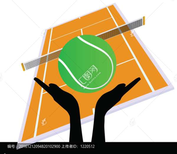 手網(wǎng)球插圖