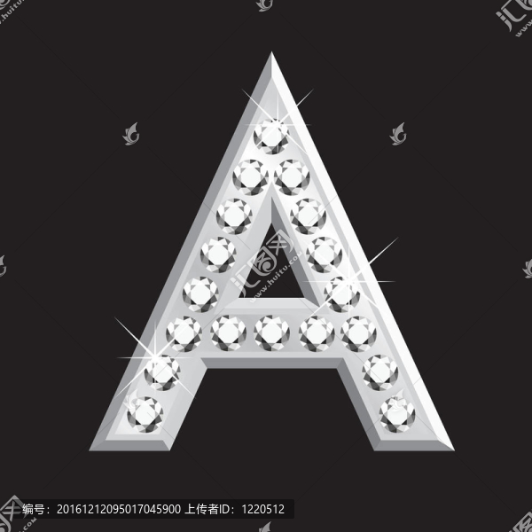 鉆石的3D字母