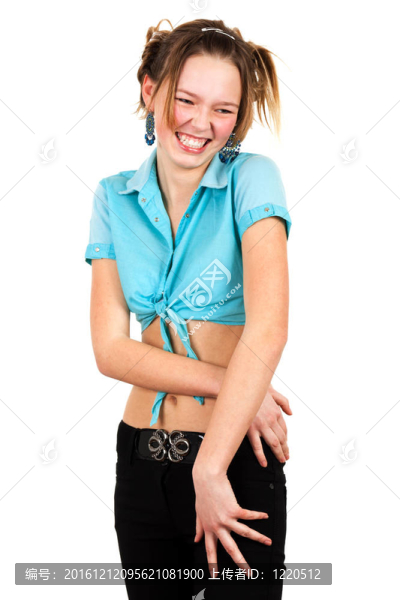 綠松石襯衫女孩