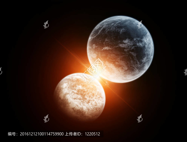 兩顆行星之間的吻