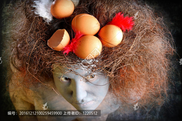 頭發(fā)有巢的女人