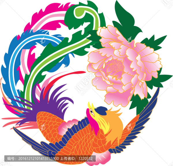 鳳凰和牡丹