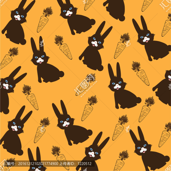 兔子和carrot,silhouette