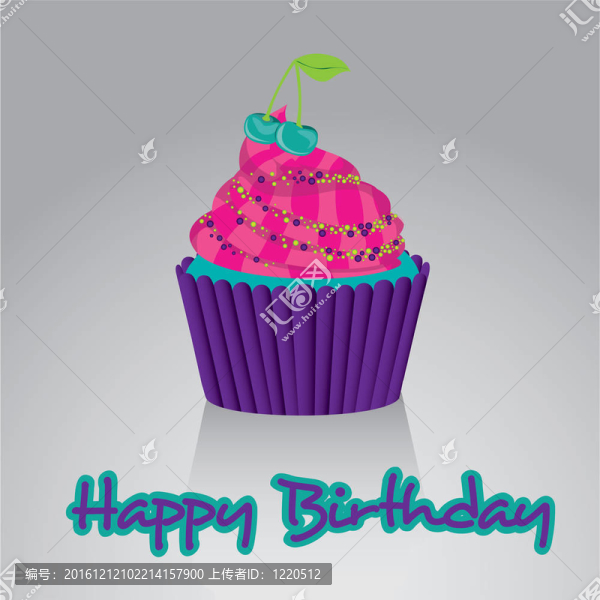 生日快樂Cupcake