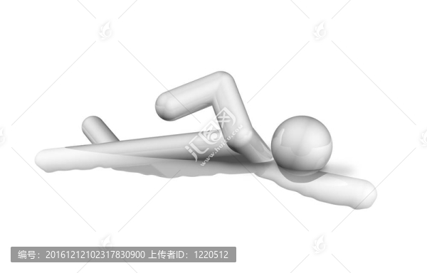 游泳的三維符號